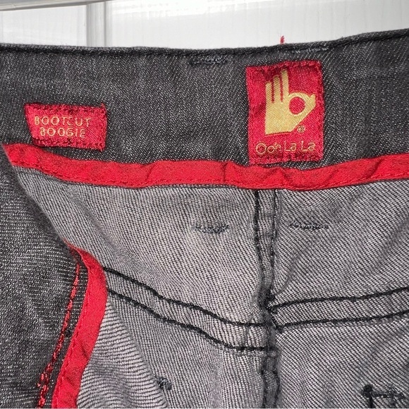 Vintage Wide-Leg Bootcut Boogie Black Jeans, Sasson Ooh La La, Women’s Size 10 - Picture 4 of 11